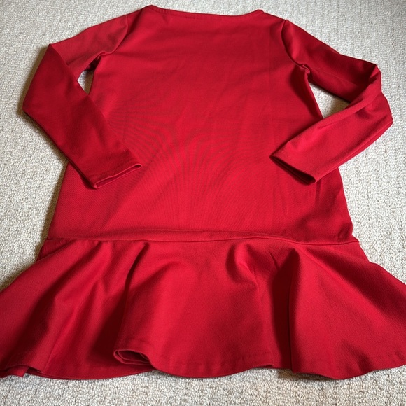 Ralph Lauren Girls Vibrant Red Ruffle Hem Dress - Picture 6 of 6